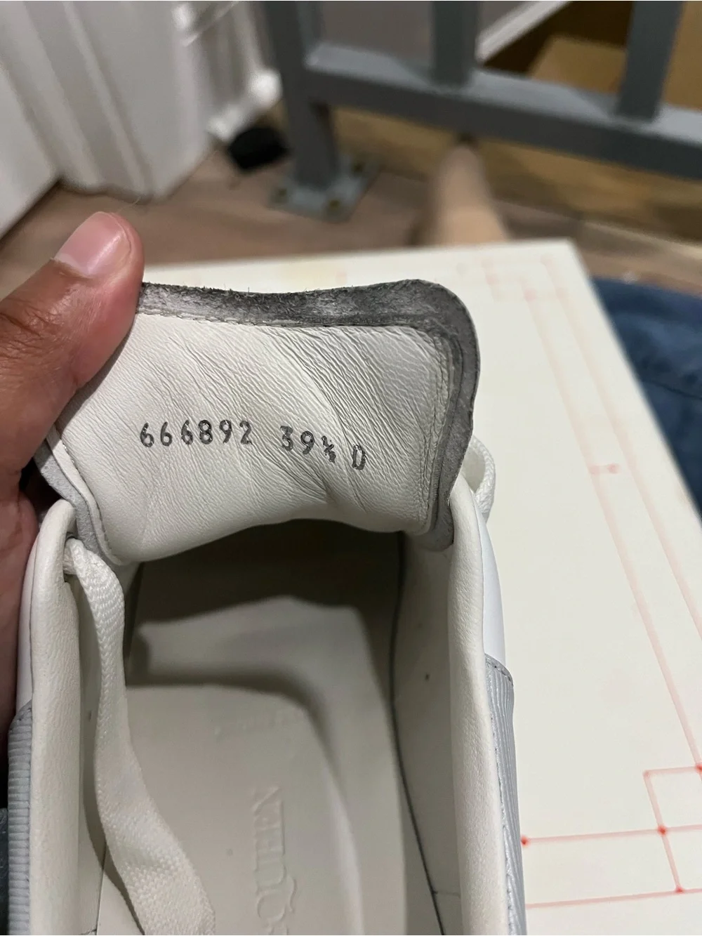 Alexander McQueen White and Silver Sneaker Box